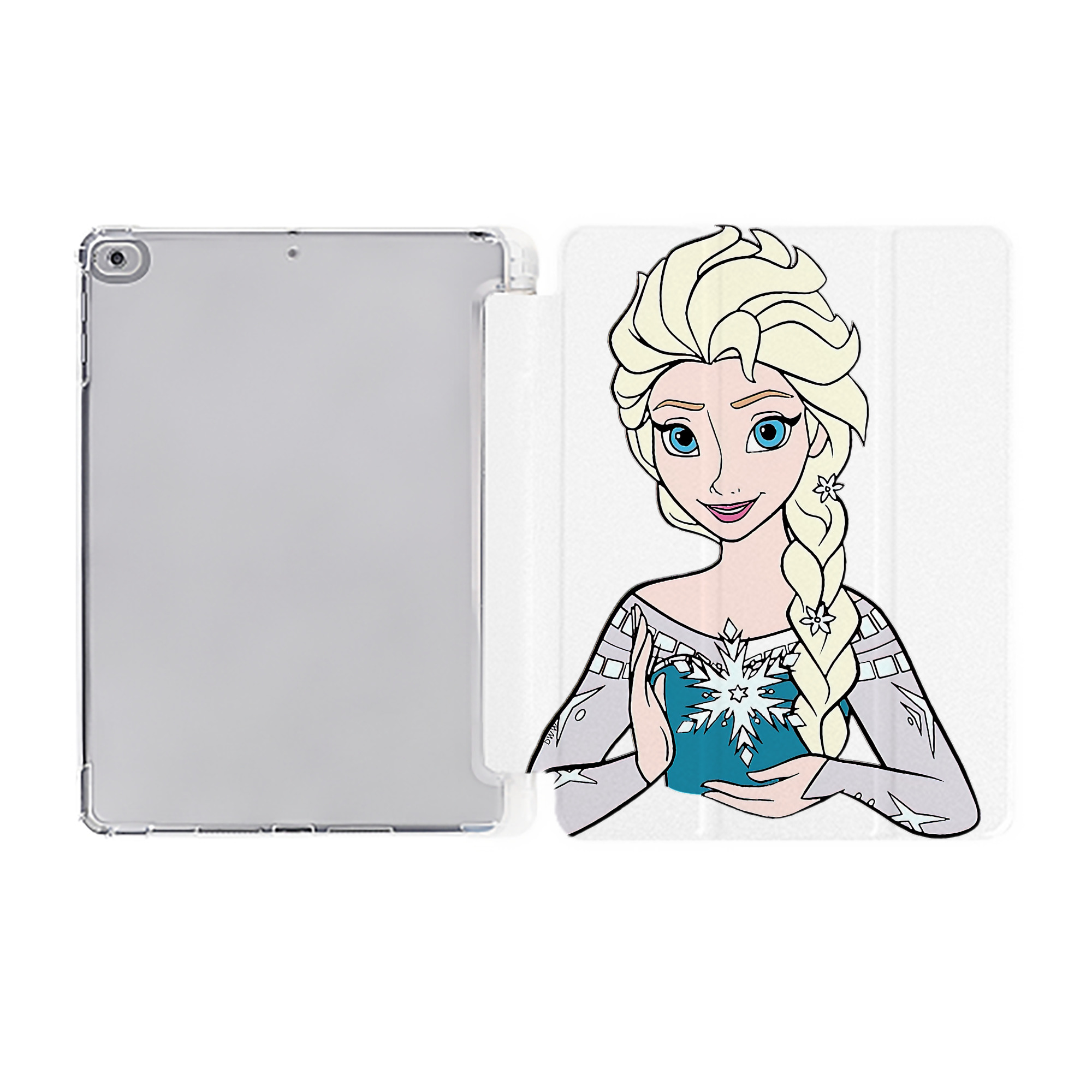 （画像用） アナと雪の女王 アンナ エルサ Frozen Anna Elsa IPad ケース ペン収納付き 三つ折りスタンド PUレザー×シリコン 対応機種9.5/10.5/10.9インチ